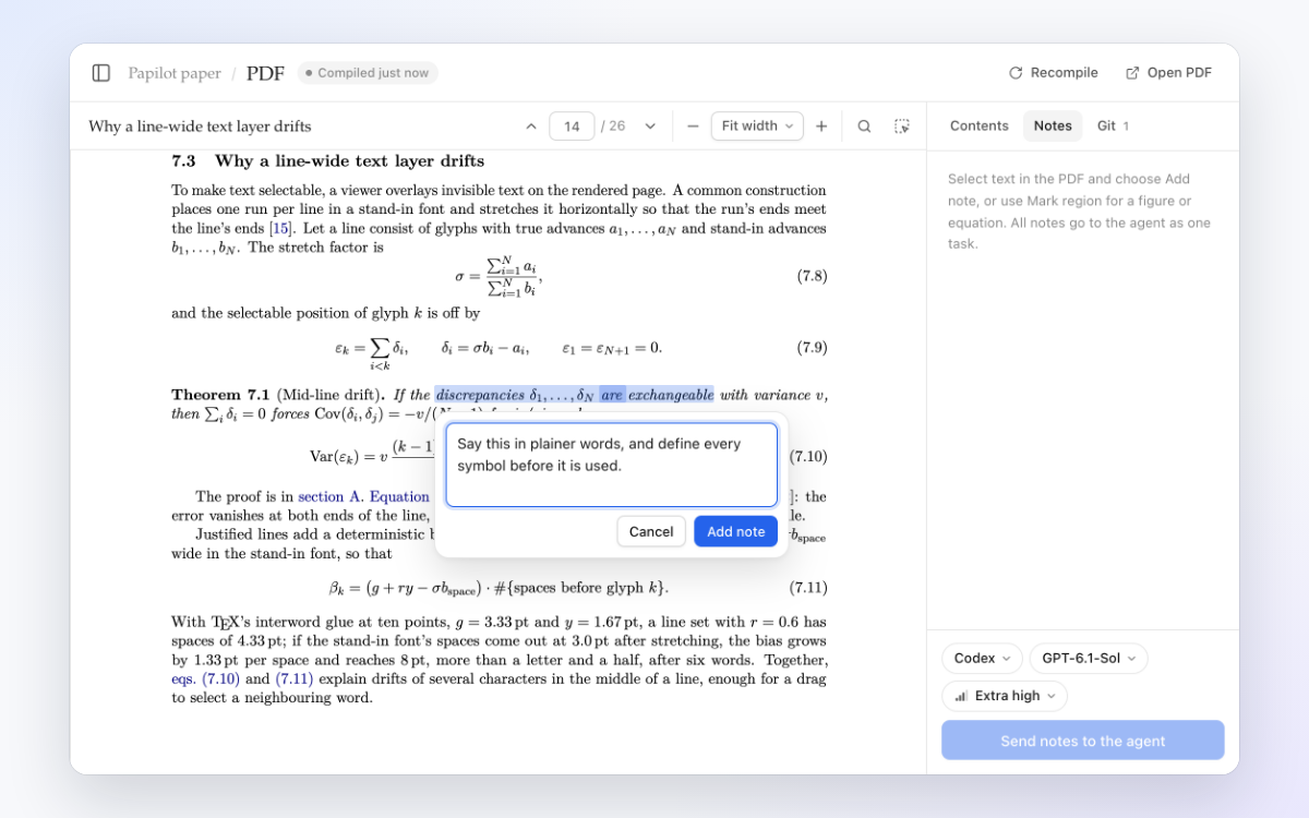 A note on a selected passage of the PDF